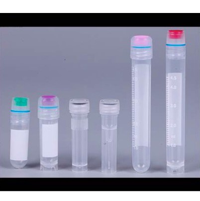 پلاسٹک کریوویئل ٹیوب کریوجینک سیلف اسٹینڈنگ لیب کی شیشی
